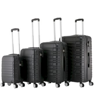 Reisekoffer Hartschalenkoffer AVA 4er Set schwarz