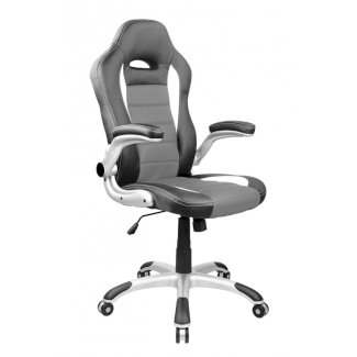 Gaming Stuhl Bürostuhl TURBO grau/schwarz