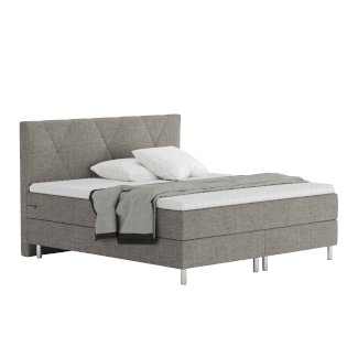 Boxspringbett TWILIGHT 180 x 200 cm grau