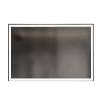 LED Wandspiegel 110 x 75 cm schwarz