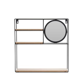 Wandregal mit Spiegel 40 x 40 x 10 cm