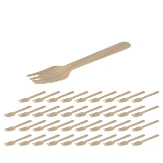 Gabel aus Holz 40er Set