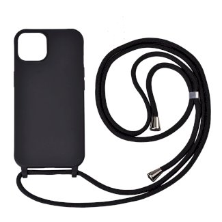 Schutzhülle mit Band iPhone 13 schwarz