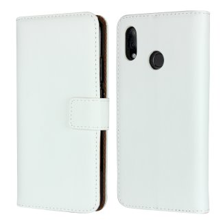 Lederetui für Huawei P20 Lite weiss