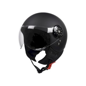 Motorrad Jethelm schwarz matt Grösse 61