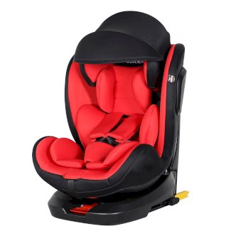 Kindersitz Auto 360° drehbar schwarz/rot