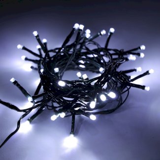 LED Lichterkette 10 m kaltweiss mit Blinkfunktion
