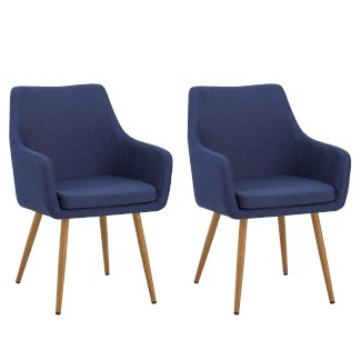 Esszimmerstuhl LADINA 2er Set dunkelblau
