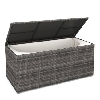 Rattan Kissenbox SINA 190 x 85 x 85 cm grau