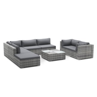 Rattanlounge NAXOS grau/anthrazit - Gratisinserat.ch