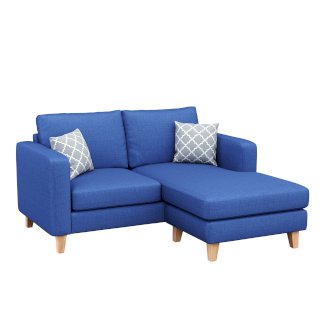 Ecksofa NOLAN rechts blau