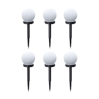 LED Solarlampe rund 10 cm 6er Set