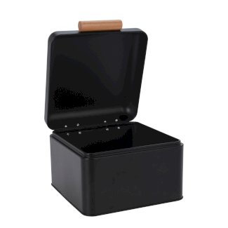 Brotkasten Metall schwarz