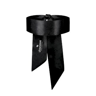 Augenbinde Satin schwarz