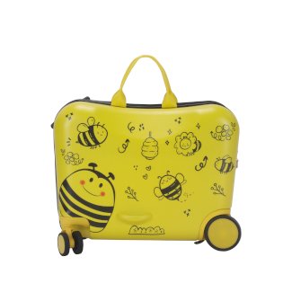 Kinderkoffer Hartschalenkoffer mit Sitzfläche Biene gelb - Gratisinserat.ch