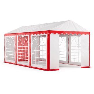 Profi PVC Partyzelt 3 x 6 m rot/weiss - Gratisinserat.ch