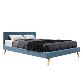 Polsterbett ELVAR 160 x 200 cm blau