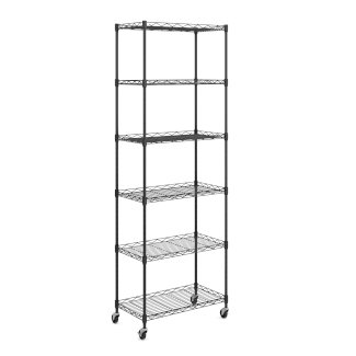 Regal Metall höhenverstellbar auf Rädern 54 x 29 x 160 cm schwarz - Gratisinserat.ch