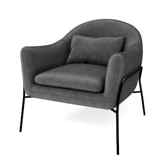 Sessel Samt CINDY anthrazit