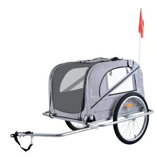 Veloanhänger Hundeanhänger grau