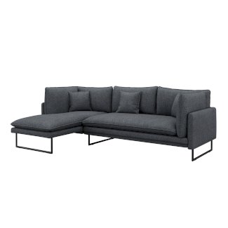 Ecksofa Bouclé MARISA links anthrazit