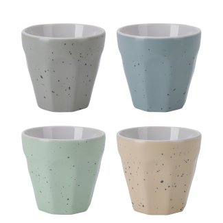 Espressotasse Porzellan 4er Set 90 ml Speckle