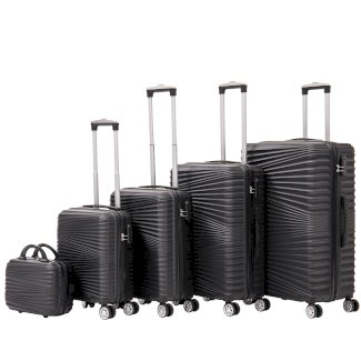 Reisekoffer Hartschalenkoffer NIA 5er Set schwarz