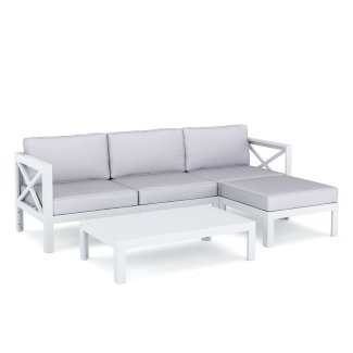 Lounge Holz TOLEDO weiss/grau - Gratisinserat.ch