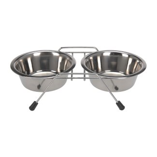 Fressnapf Edelstahl 2er Set mit Ständer Ø 16.5 cm