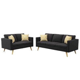 Sofa Set BLAIR schwarz