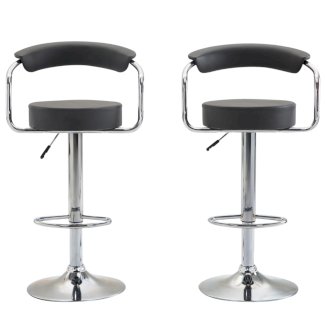 Barhocker WENDY 2er Set anthrazit