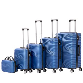 Reisekoffer Hartschalenkoffer NIA 5er Set blau