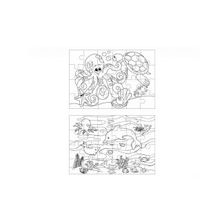 Puzzle zum Ausmalen Ozean 24 Teile
