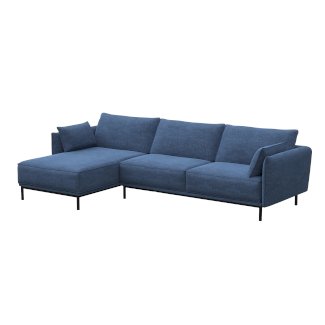 Ecksofa ELVIS links blau