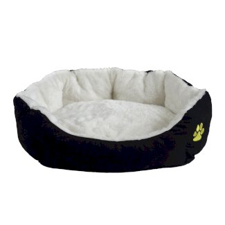 Hundebett PFÖTCHEN XXL schwarz
