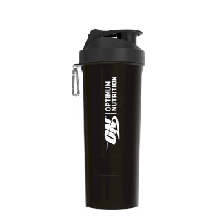 Protein Shaker mit Pulverfach 600 ml schwarz