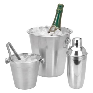 Cocktail Shaker Set 4-teilig silber