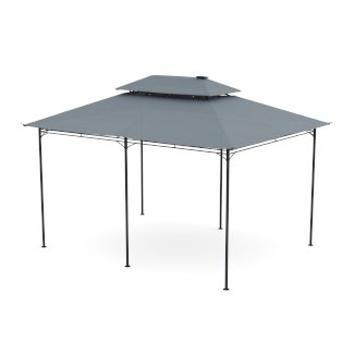 Dach Gartenpavillon LED ROYAL 4 x 3 m grau