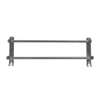 Handtuchhalter 2 Stangen 50 - 90 cm silber