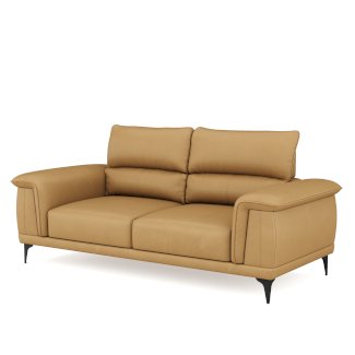 Sofa Leder GAVIN 3-Sitzer braun
