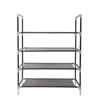 Schuhregal 4 Tablare schwarz