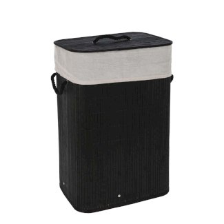 Wäschekorb mit Deckel Bambus schwarz - Gratisinserat.ch