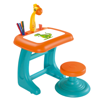 Zeichentisch Projektor Kinder orange/türkis