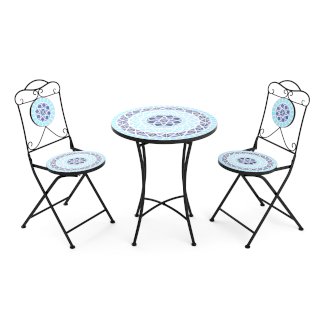 Bistroset MOSAIK 3-teilig blau