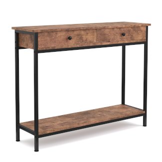 Konsolentisch Vintage BONITA 100 x 30 x 80 cm 2 Schubladen