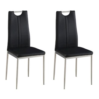 Esszimmerstuhl Leder IVO 2er Set schwarz - Gratisinserat.ch