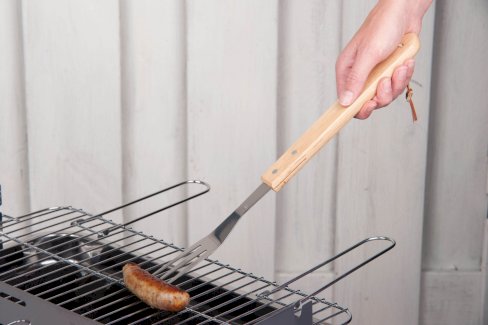 Grillgabel aus Edelstahl und Eichenholz - Gratisinserat.ch