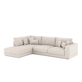 Ecksofa Cord TARJA links beige