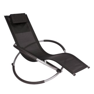 Sonnenliege Schaukelstuhl SAMANA schwarz