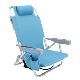 Strandstuhl klappbar hellblau